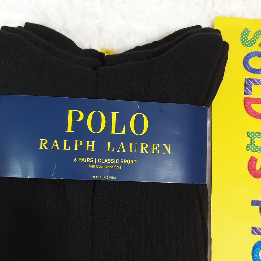 POLO RALPH LAUREN 6-Pack Crew Socks - Picture 3 of 7